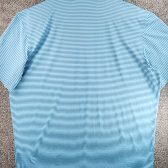 Vineyard Vines Performance Polo Shirt Men Striped Blue Green Stretch Adult Peru - Picture 14 of 16